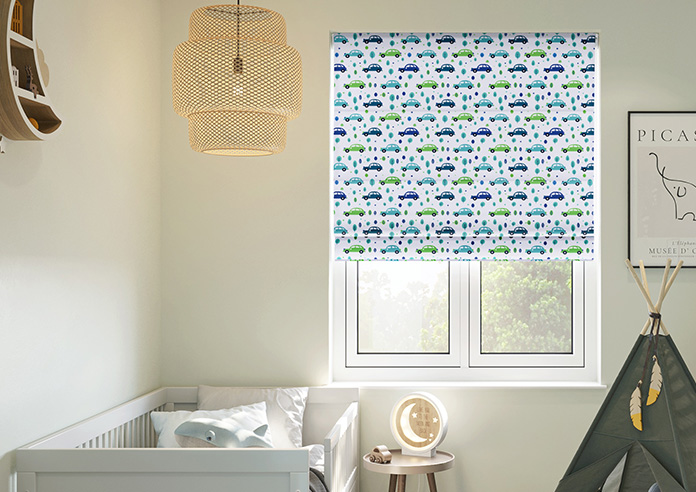 Leafy Lane, Aqua - Roman Blind - Image 3